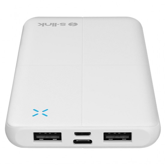 S-Link IP-G12N 10.000mAh MicroUSB + TYPE-C Beyaz Taşınabilir Pil Şarj Cihazı Powerbank