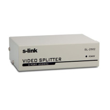S-LINK SL-2502 2 PORT VGA SPLITTER DAĞITICI (250MHZ - 1920X1080)