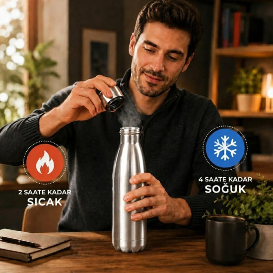 Sunup SN-25713 Şişe Tipi 500 Ml. Paslanmaz Çelik Termos