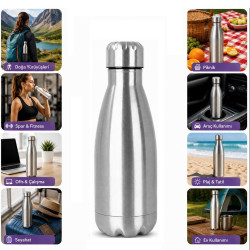 Sunup SN-25713 Şişe Tipi 500 Ml. Paslanmaz Çelik Termos