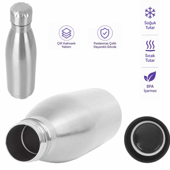 Sunup SN-25713 Şişe Tipi 500 Ml. Paslanmaz Çelik Termos