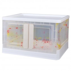 Sunup SN-25883 72L Katlanabilir Plastik Saklama Kutusu Renkli Kapaklı Tekerlekli 40x64x37cm