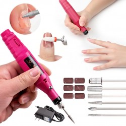 Sunup SN-27091 Hız Ayarlı Tırnak Freze Törpü Manikür Pedikür Seti 6 Başlıklı Elektrikli AC220V