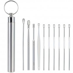 Sunup SN-27132 Paslanmaz Çelik 10'lu Kulak Temizleme Seti
