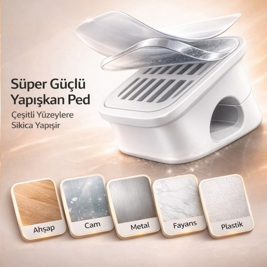 Sunup SN-29136 Manyetik 6'lı Kablo Tutucu  Düzenleyici Organizer Klips Beyaz                                                         