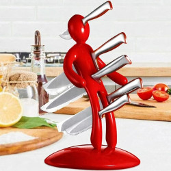 Sunup SN-29169 Kırmızı Çok Amaçlı Mutfak Tezgah Üstü Bıçak Tutucu Stand Organizer