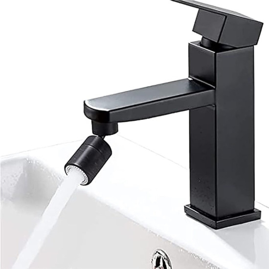 Sunup SN-29318 Çift Hız Ayarlı Siyah Musluk Başlığı                                                 