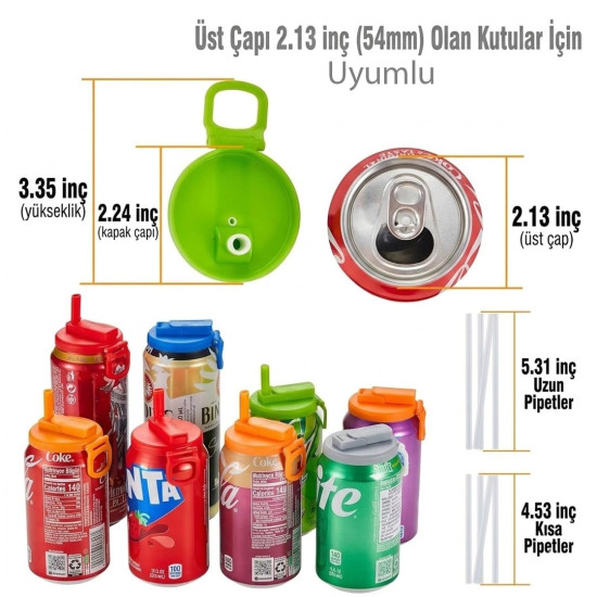 Sunup SN-29911 Kutulu İçecekler İçin Pipetli İçecek Kapağı   