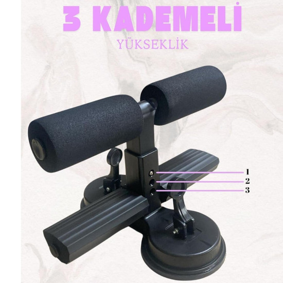 Sunup SN-29962 Çift Vantuzlu  Ev Tipi 3 Kademe Boy Ayarlı Mekik - Karın Egzersiz Aleti              