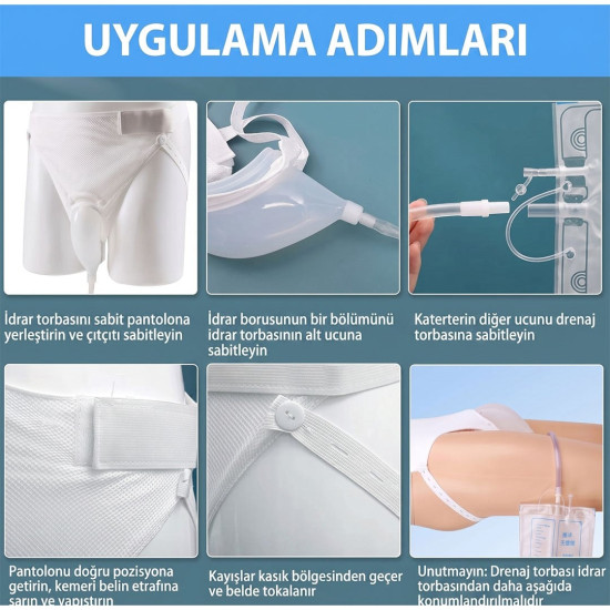 Sunup SN-29978 Erkekler İçin Silikon İdrar Toplayıcı Külotlu Üniter Sistemi