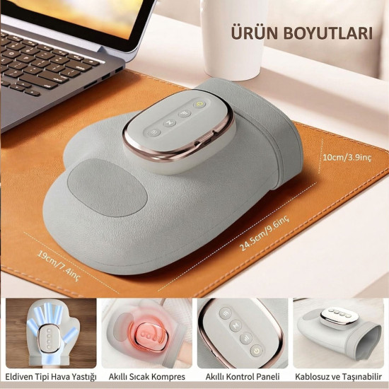 Sunup SN-30763 Isı Kompresyonlu Akıllı El Masaj Cihazı