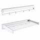 Sunup SN-37717 Katlanabilir Çamaşır Askılığı Duvara Monte Gizli Balkon Akordeon Kurutma Beyaz