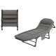 Sunup SN-26974 Taşınabilir Ayarlanabilir 5 Kademe Sünger Kamp Yatak Şezlong (Açık Gri) 
