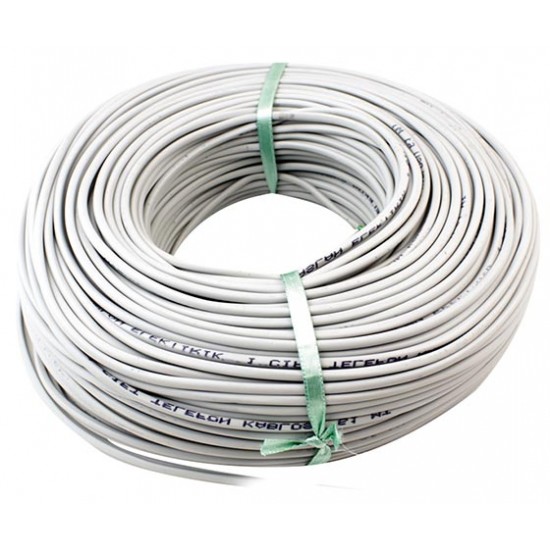 POWERMASTER 3 Telli 1 Hat 1 Çift 100 Metre Telefon Hat Kablosu (1*2+1*0.50)