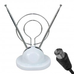 TV Üstü Beyaz Dünya V Anten Sehpalı