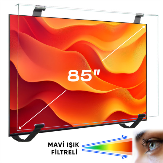 Weko WK-29930 85" Mavi Işık Filtreli TV Ekran Koruyucu Darbeye Dayanıklı 2mm Optik Difüzörlü