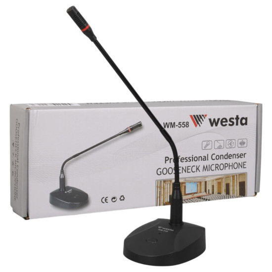 Westa WM-558 Profesyonel Işıklı ve Melodili Masaüstü Condenser Konferans Mikrofonu